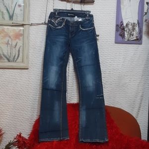 PETROL RYANN Womens Low Rise Sz 4 Denim jeans Cotton Spandex b22